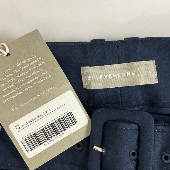 EVERLANE The Structured Cotton Belted Pant NWT - Picture 7 of 10